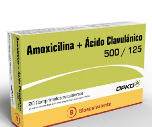 Amoxicilina/Ácido Clavulánico 500mg/125mg (BE) x 20comp